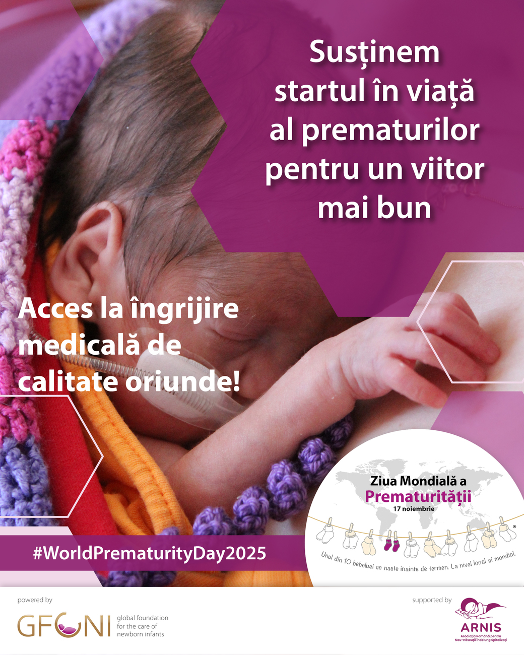 Ziua Mondială a Prematurităţii: Intervenţie timpurie pentru reducerea mortalităţii şi morbidităţii infantile 