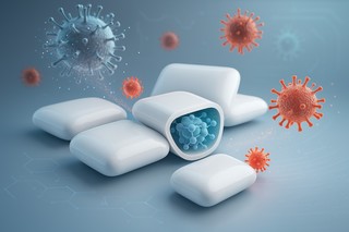 Gumă de mestecat cu proteine antivirale pentru reducerea transmiterii virusurilor pe cale orală