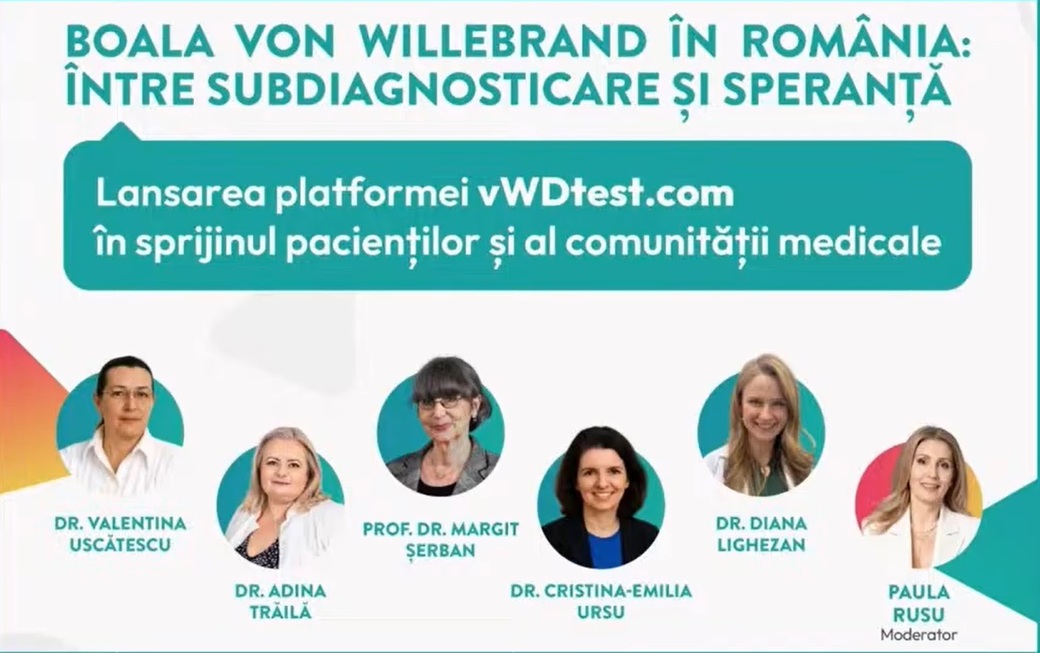 Platformă dedicată pacienţilor cu boala von Willebrand, lansată oficial în România